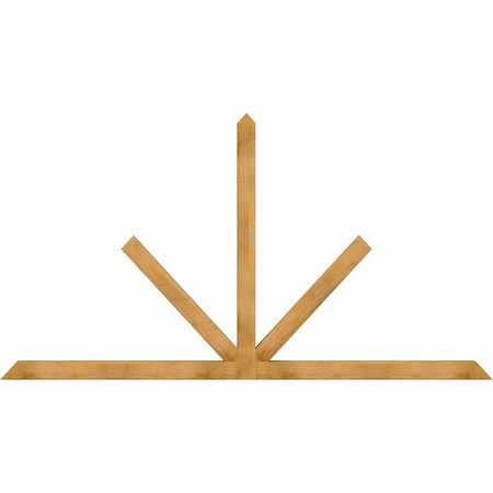 Ekena Millwork Saratoga Rough Sawn Timber Gable Bracket, Western Red Cedar, 108"W x 58"H x 4"D x 4"F, 13/12 Pitch GBW108X58X0404SAR00RWR